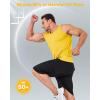 imageBoladeci Mens Tank Top Workout Athletic Quick Dry Lightweight Summer Beach Gym UPF 50 Sun Protection Sleeveless ShirtsYellow