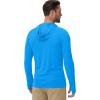 imageBoladeci Mens UPF 50 Sun Protection Lightweight Hoodie Shirts Long Sleeve Fishing Shirts SPF UV Hiking SwimAzure