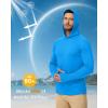 imageBoladeci Mens UPF 50 Sun Protection Lightweight Hoodie Shirts Long Sleeve Fishing Shirts SPF UV Hiking SwimAzure