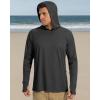 imageBoladeci Mens UPF 50 Sun Protection Lightweight Hoodie Shirts Long Sleeve Fishing Shirts SPF UV Hiking SwimBlack