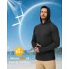 imageBoladeci Mens UPF 50 Sun Protection Lightweight Hoodie Shirts Long Sleeve Fishing Shirts SPF UV Hiking SwimBlack