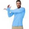 imageBoladeci Mens UPF 50 Sun Protection Lightweight Hoodie Shirts Long Sleeve Fishing Shirts SPF UV Hiking SwimBlue