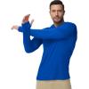 imageBoladeci Mens UPF 50 Sun Protection Lightweight Hoodie Shirts Long Sleeve Fishing Shirts SPF UV Hiking SwimBright Blue