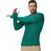 imageBoladeci Mens UPF 50 Sun Protection Lightweight Hoodie Shirts Long Sleeve Fishing Shirts SPF UV Hiking SwimEmerald Green