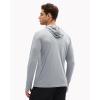 imageBoladeci Mens UPF 50 Sun Protection Lightweight Hoodie Shirts Long Sleeve Fishing Shirts SPF UV Hiking SwimLight Gray