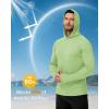 imageBoladeci Mens UPF 50 Sun Protection Lightweight Hoodie Shirts Long Sleeve Fishing Shirts SPF UV Hiking SwimLight Green