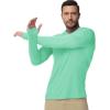 imageBoladeci Mens UPF 50 Sun Protection Lightweight Hoodie Shirts Long Sleeve Fishing Shirts SPF UV Hiking SwimMint Green