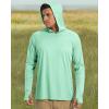 imageBoladeci Mens UPF 50 Sun Protection Lightweight Hoodie Shirts Long Sleeve Fishing Shirts SPF UV Hiking SwimMint Green