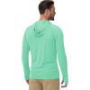 imageBoladeci Mens UPF 50 Sun Protection Lightweight Hoodie Shirts Long Sleeve Fishing Shirts SPF UV Hiking SwimMint Green