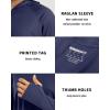 imageBoladeci Mens UPF 50 Sun Protection Lightweight Hoodie Shirts Long Sleeve Fishing Shirts SPF UV Hiking SwimNavy Blue