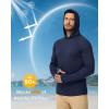 imageBoladeci Mens UPF 50 Sun Protection Lightweight Hoodie Shirts Long Sleeve Fishing Shirts SPF UV Hiking SwimNavy Blue