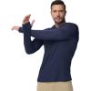 imageBoladeci Mens UPF 50 Sun Protection Lightweight Hoodie Shirts Long Sleeve Fishing Shirts SPF UV Hiking SwimNavy Blue