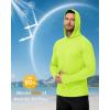 imageBoladeci Mens UPF 50 Sun Protection Lightweight Hoodie Shirts Long Sleeve Fishing Shirts SPF UV Hiking SwimNeon Green
