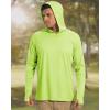 imageBoladeci Mens UPF 50 Sun Protection Lightweight Hoodie Shirts Long Sleeve Fishing Shirts SPF UV Hiking SwimNeon Green