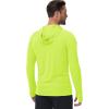 imageBoladeci Mens UPF 50 Sun Protection Lightweight Hoodie Shirts Long Sleeve Fishing Shirts SPF UV Hiking SwimNeon Green