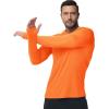 imageBoladeci Mens UPF 50 Sun Protection Lightweight Hoodie Shirts Long Sleeve Fishing Shirts SPF UV Hiking SwimOrange