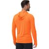 imageBoladeci Mens UPF 50 Sun Protection Lightweight Hoodie Shirts Long Sleeve Fishing Shirts SPF UV Hiking SwimOrange
