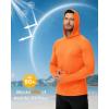 imageBoladeci Mens UPF 50 Sun Protection Lightweight Hoodie Shirts Long Sleeve Fishing Shirts SPF UV Hiking SwimOrange