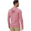 imageBoladeci Mens UPF 50 Sun Protection Lightweight Hoodie Shirts Long Sleeve Fishing Shirts SPF UV Hiking SwimPink