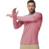 imageBoladeci Mens UPF 50 Sun Protection Lightweight Hoodie Shirts Long Sleeve Fishing Shirts SPF UV Hiking SwimPink