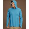 imageBoladeci Mens UPF 50 Sun Protection Lightweight Hoodie Shirts Long Sleeve Fishing Shirts SPF UV Hiking SwimTeal
