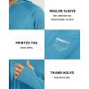 imageBoladeci Mens UPF 50 Sun Protection Lightweight Hoodie Shirts Long Sleeve Fishing Shirts SPF UV Hiking SwimTeal