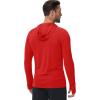 imageBoladeci Mens UPF 50 Sun Protection Lightweight Hoodie Shirts Long Sleeve Fishing Shirts SPF UV Hiking SwimTomato Red