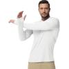 imageBoladeci Mens UPF 50 Sun Protection Lightweight Hoodie Shirts Long Sleeve Fishing Shirts SPF UV Hiking SwimWhite