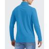 imageBoladeci Mens UPF 50 Sun Shirts 14 Zip Long Sleeve SPF UV Protection Lightweight Quick Dry Quarter Zip Golf ShirtsAzure
