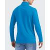 imageBoladeci Mens UPF 50 Sun Shirts 14 Zip Long Sleeve SPF UV Protection Lightweight Quick Dry Quarter Zip Golf ShirtsBlue