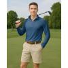 imageBoladeci Mens UPF 50 Sun Shirts 14 Zip Long Sleeve SPF UV Protection Lightweight Quick Dry Quarter Zip Golf ShirtsBlue Grey