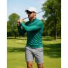 imageBoladeci Mens UPF 50 Sun Shirts 14 Zip Long Sleeve SPF UV Protection Lightweight Quick Dry Quarter Zip Golf ShirtsEmerald Green