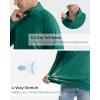 imageBoladeci Mens UPF 50 Sun Shirts 14 Zip Long Sleeve SPF UV Protection Lightweight Quick Dry Quarter Zip Golf ShirtsEmerald Green