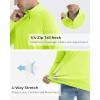 imageBoladeci Mens UPF 50 Sun Shirts 14 Zip Long Sleeve SPF UV Protection Lightweight Quick Dry Quarter Zip Golf ShirtsGreen