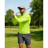 imageBoladeci Mens UPF 50 Sun Shirts 14 Zip Long Sleeve SPF UV Protection Lightweight Quick Dry Quarter Zip Golf ShirtsGreen