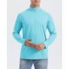 imageBoladeci Mens UPF 50 Sun Shirts 14 Zip Long Sleeve SPF UV Protection Lightweight Quick Dry Quarter Zip Golf ShirtsIce Blue