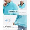 imageBoladeci Mens UPF 50 Sun Shirts 14 Zip Long Sleeve SPF UV Protection Lightweight Quick Dry Quarter Zip Golf ShirtsIce Blue