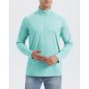 imageBoladeci Mens UPF 50 Sun Shirts 14 Zip Long Sleeve SPF UV Protection Lightweight Quick Dry Quarter Zip Golf ShirtsLight Blue