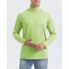 imageBoladeci Mens UPF 50 Sun Shirts 14 Zip Long Sleeve SPF UV Protection Lightweight Quick Dry Quarter Zip Golf ShirtsLight Green