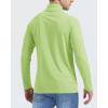 imageBoladeci Mens UPF 50 Sun Shirts 14 Zip Long Sleeve SPF UV Protection Lightweight Quick Dry Quarter Zip Golf ShirtsLight Green