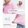 imageBoladeci Mens UPF 50 Sun Shirts 14 Zip Long Sleeve SPF UV Protection Lightweight Quick Dry Quarter Zip Golf ShirtsLight Pink