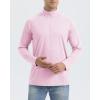 imageBoladeci Mens UPF 50 Sun Shirts 14 Zip Long Sleeve SPF UV Protection Lightweight Quick Dry Quarter Zip Golf ShirtsLight Pink