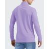 imageBoladeci Mens UPF 50 Sun Shirts 14 Zip Long Sleeve SPF UV Protection Lightweight Quick Dry Quarter Zip Golf ShirtsLight Purple