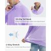 imageBoladeci Mens UPF 50 Sun Shirts 14 Zip Long Sleeve SPF UV Protection Lightweight Quick Dry Quarter Zip Golf ShirtsLight Purple