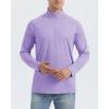 imageBoladeci Mens UPF 50 Sun Shirts 14 Zip Long Sleeve SPF UV Protection Lightweight Quick Dry Quarter Zip Golf ShirtsLight Purple