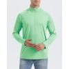 imageBoladeci Mens UPF 50 Sun Shirts 14 Zip Long Sleeve SPF UV Protection Lightweight Quick Dry Quarter Zip Golf ShirtsMint Green
