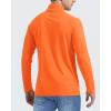 imageBoladeci Mens UPF 50 Sun Shirts 14 Zip Long Sleeve SPF UV Protection Lightweight Quick Dry Quarter Zip Golf ShirtsOrange