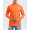 imageBoladeci Mens UPF 50 Sun Shirts 14 Zip Long Sleeve SPF UV Protection Lightweight Quick Dry Quarter Zip Golf ShirtsOrange