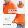 imageBoladeci Mens UPF 50 Sun Shirts 14 Zip Long Sleeve SPF UV Protection Lightweight Quick Dry Quarter Zip Golf ShirtsOrange