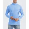 imageBoladeci Mens UPF 50 Sun Shirts 14 Zip Long Sleeve SPF UV Protection Lightweight Quick Dry Quarter Zip Golf ShirtsPale Blue